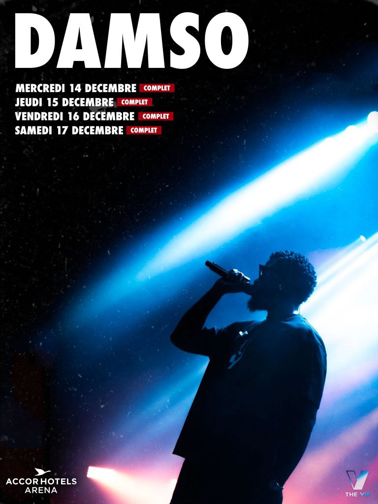 indesign création affiche concert damso